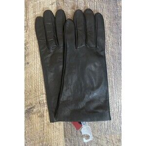 Black Genuine Leather Gloves Women’s Medium Approx Merona Classic Minimalist